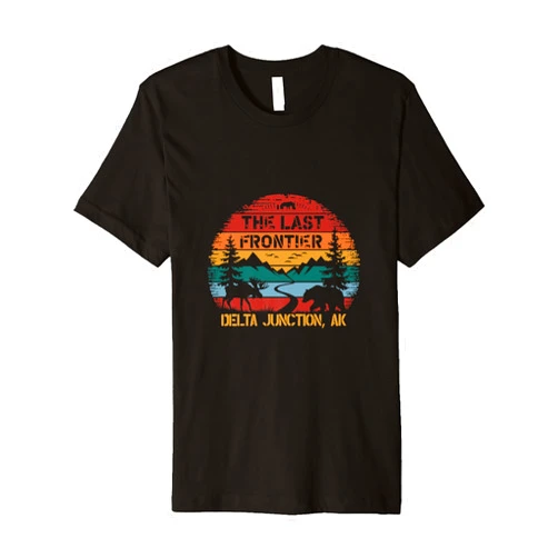 MNBOBS Delta Junction AK Alaska Last Frontier Moose Bear Outdoors Premium T-Shirt