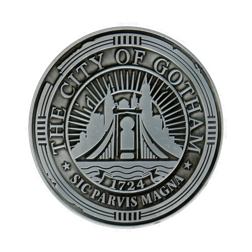 Fanattik Official DC Comics The City of Gotham Medallion Limited Edition - The Batman Collectible - Only 9995 Worldwide