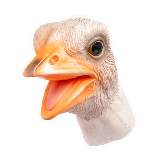 Yolococa Ostrich Hand Puppet Realistic Latex Soft Animal Toy Storytelling Role Play Party Supplies for Kids