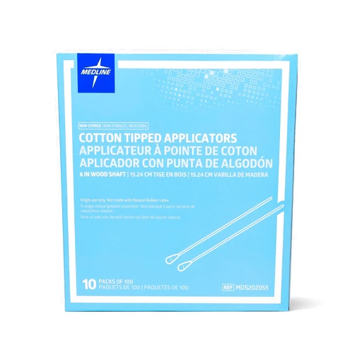 Medline Non-Sterile Cotton Tipped Applicator, 6