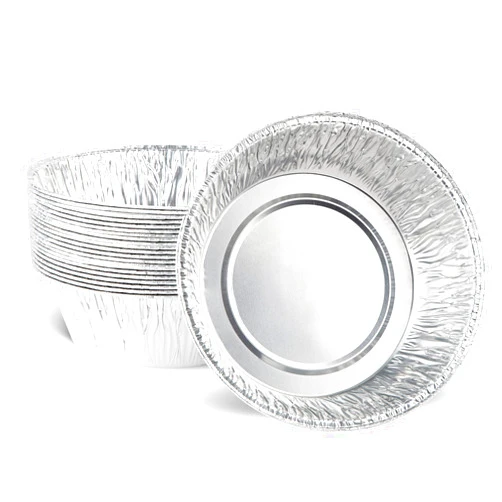 PLASTICPRO 6.5'' Inch Round Tin Foil Pans Disposable Aluminum, Freezer & Oven Safe - For Baking, Cooking, Storage, Roasting, & Reheating, Deep Pack of 20