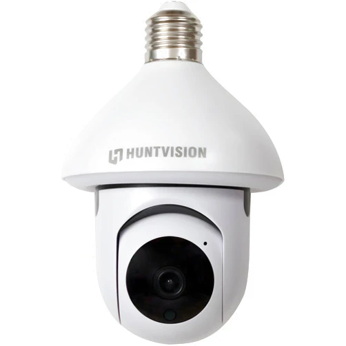 HUNTVISION Light Bulb Camera, E3LT Wireless Security Camera 3MP Full HD, 360° View, 2.4G WiFi, Two-Way Talk, Color Night Vision, Compatible with Alexa/Google Home
