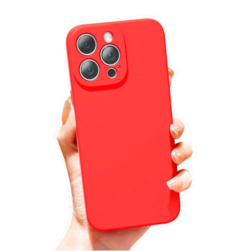Facweek Liquid Silicone Case Compatible with iPhone 14 Pro Max Case Full Body Protective Cover, Shockproof, Slim Phone Case, Anti-Scratch&Fingerprint Drop Protection 6.7 Inch (Red)
