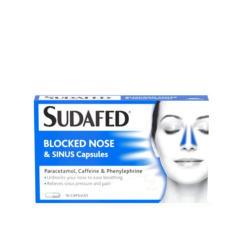 Hemir Sudafed Fever, Blocked Nose & Sinus Capsules, 16 Capsules
