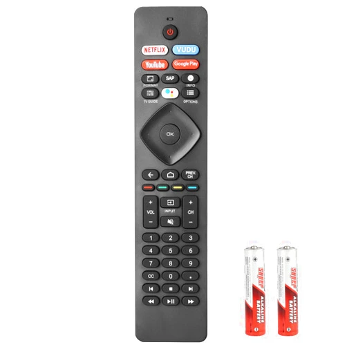 CTRLBETTER NH800UP RF402A-V14 BT800 IR Remote Control Compatible with Philips Android 4K Ultra HD Smart LED TV Replacement Controller with Netflix Vudu YouTube with Batteries (No Voice Function)