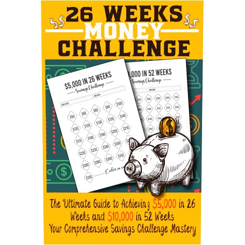 Joe Ougra 26 Weeks Money Challenge: Track Your Progress in the Weekly Money Saving Plan Challenge to Save $5,000 in 26 Weeks and $10,000 in 52 Weeks.