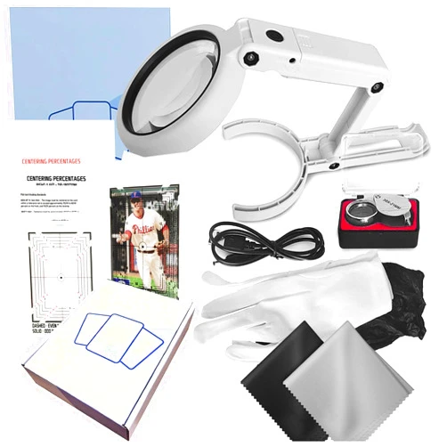 Deyimmei Sports Cards Grading Kit, Sports Trading Cards Measuring Tools, Card Centering Grading Tool, Clarity Tool Set with LED