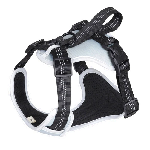 Noglufs Dog Harness For Large dogs with Handle,Oxford Cloth Hidden Layer＆ Polyester Mesh，No Pull，Break Free，Easy to Adjustable,Suitable for Medium to Large Dogs,Sizes S,M,L,XL for Choice (large, grey)