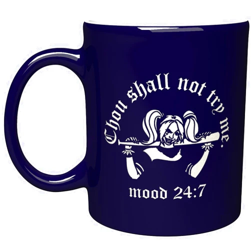 NM NEXTMUG Engraved Ceramic Mug - Chou Shall Shalt Not Try Me - Funny Gift Coffee Cup