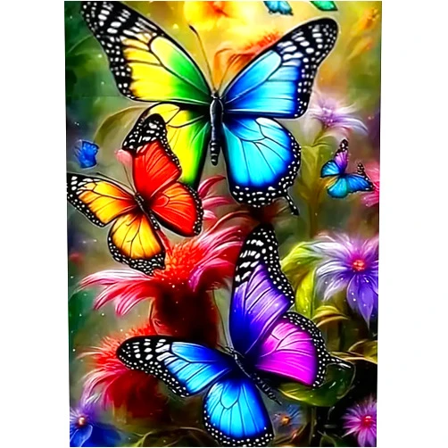 Acelii 5D Diamond Painting Kits for Adults Beginners,Flower Butterfly Diamond Art Kit,DIY Full Round Drill Diamond Dot Gem Art Kits for Adults,Home Wall Decor 11.8x15.7 Inch