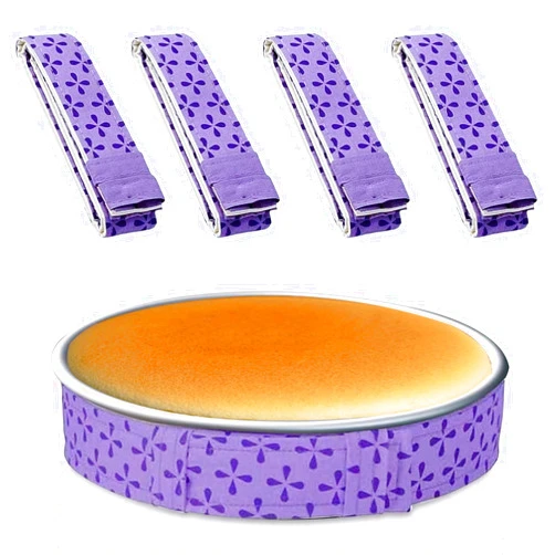 Bcautay 4 Pcs Baking Strips Cake Pan Dampen Strips Absorbent Thick Cotton Cake Strips for Kitchen Bakery Restaurant
