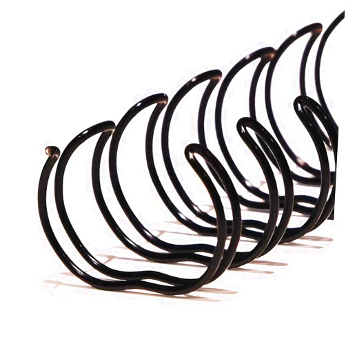 TruBind 32mm (1-1/4 in.) Double Loop Binding Spines | 11 in. Length for Letter Size or Smaller Projects | 2:1 Pitch | 260 Sheet Binding Capacity | Black | 25 Pack