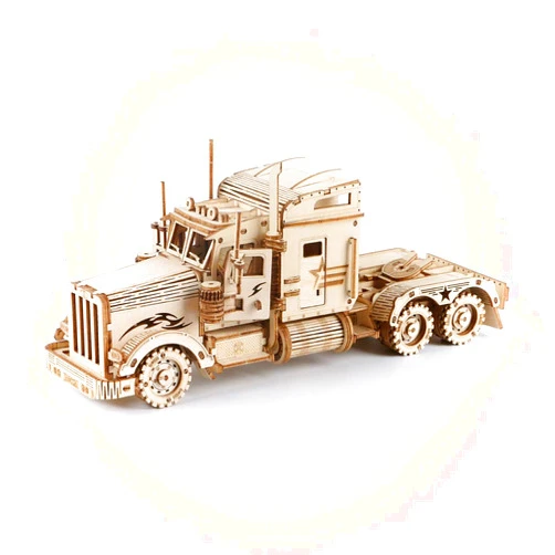 ROKR 3D Wooden Puzzle-Mechanical Car Model-Self Building Vehicle Kits-Brain Teaser Toys-Best Gift for Adults and Kids on Birthday/Christmas Day (Heavy Truck)