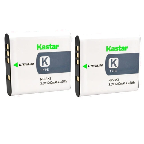 Kastar Battery (2-Pack) for Sony NP-BK1, BC-CSK Work with Sony Bloggie MHS-CM5, MHS-PM5, Cyber-Shot DSC-S750, DSC-S780, DSC-S950, DSC-S980, DSC-W180, DSC-W190, DSC-W370, Webbie MHS-PM1 Cameras