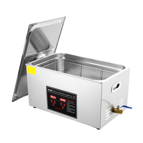 VEVOR Ultrasonic Cleaning with Digital Timer & Heater, Professional Ultra Sonic Jewelry Cleaner, Stainless Steel Heated Cleaning Machine for Glasses Watch Rings Small Parts Circuit Board (22L)