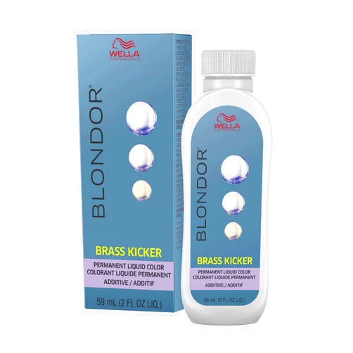 Wella Blonder Permanent Liquid Toner - Brass Kicker Violet Color Additive Liquid Color 2oz