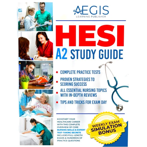 By Aegis Learning Publisher (Author) HESI A2 Study Guide: Kickstart your Healthcare Career with This Complete Overview of Core Nursing Skills & Expert Test-Taking Secrets | Includes Full-Length Exams & Hundreds of Practice Questio