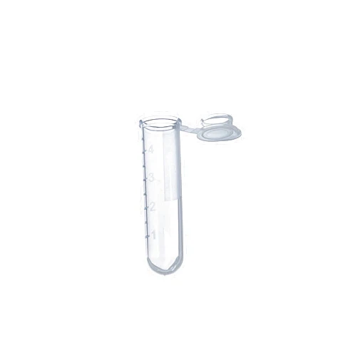 MUHWA 5ml 300 PCS Plastic EP Tube Round Bottom Centrifuge Tube, Graduated Centrifuge Tube with Snap Cap Polypropylene, Autoclavable (Clear)