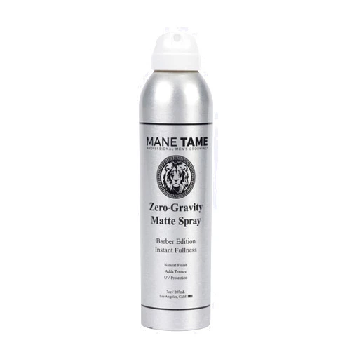 Mane Tame Professional Men's Grooming MANE TAME Zero-Gravity 7oz Matte Finish Spray - Adds Instant Fullness, Volume, Texture, and UV Protection for Thicker, Styled Hair