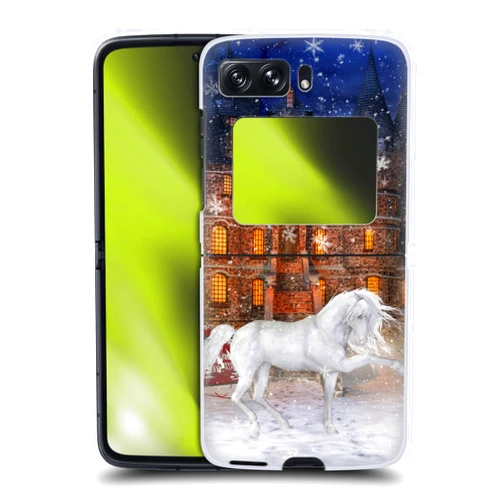 Head Case Designs Officially Licensed Simone Gatterwe Christmas Time Horses Hard Back Case Compatible with Motorola Razr 2022