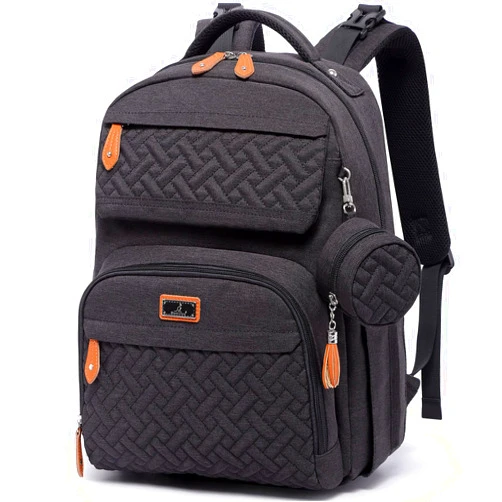 BabbleRoo Diaper Bag Backpack, Unisex Bags with Changing Pad, Pacifier Case & Stroller Straps, Multifunction Waterproof Travel Back Pack for Boys Girls, Black