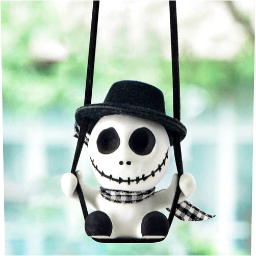 Ecmln Halloween Rear View Mirror Hanging Accessories of Shaking Duck Car Hanging Ornament Cute Car Accessories for Teens Car Mirror Hanging Accessories Car Pendant Car Charm Hanging Ornament