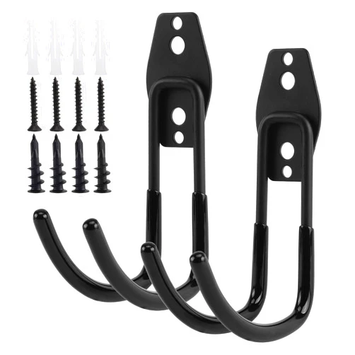Fegdyi 2 Pack Garage Hooks Heavy Duty Storage Utility Hooks for Garage Wall Mount Steel Heavy Duty Bike Tool for Organizing Power Tools,Ladder,Bulk Items (Round)