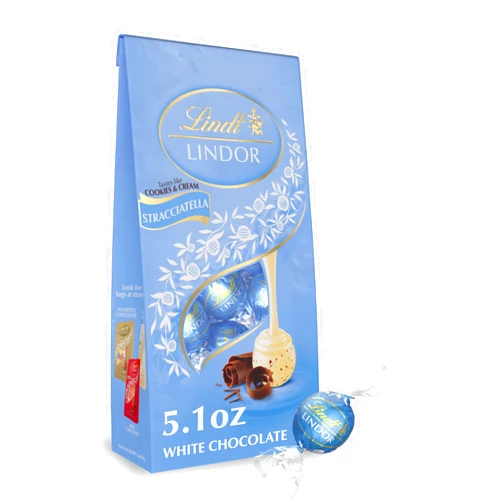 Lindt LINDIT Lindor Shaped Ball Bag White