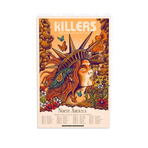 TALLJO The Killers — Imploding The Mirage Tour（4） Canvas Poster Wall Decorative Art Painting Living Room Bedroom Decoration Gift Unframe-style12x18inch(30x45cm)