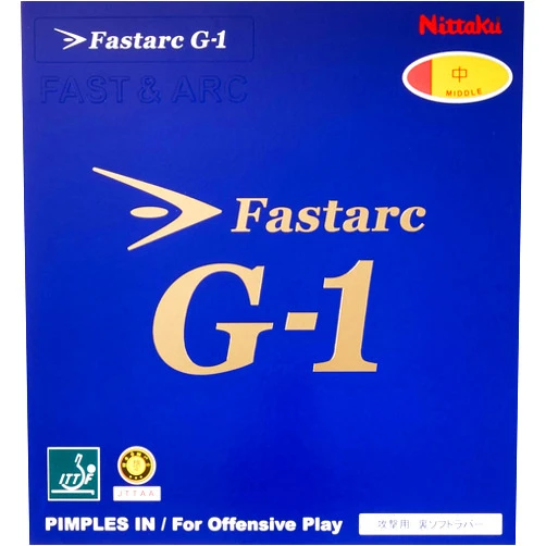 NITTAKU Fastarc G-1 Table Tennis Rubber (Red, Middle(1.4))