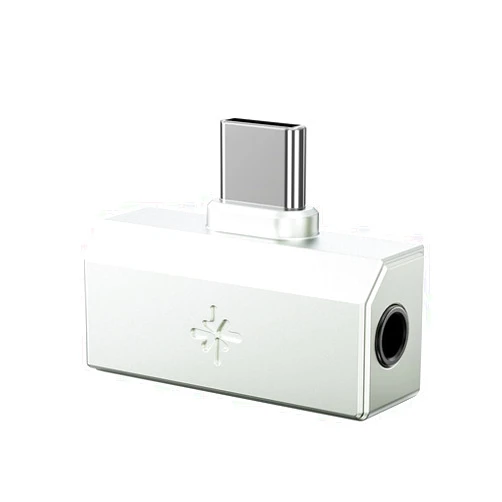 FiiO/Snowsky Tiny Portable DAC & Headphone Amplifier, Hi-Res USB DAC, PEQ Precision Tuning, PCM 384kHz/DSD256 Decoding, Android App/Web Control (3.5mm + Type-C Dual Ports,Tiny A Silver)