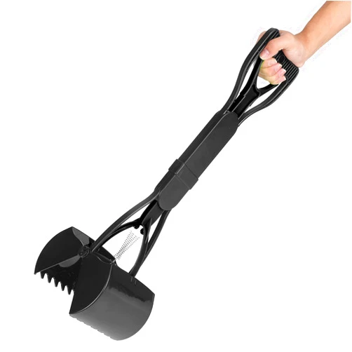 Keenso Dog Scoop 60 cm Long Handle Pooper Scooper Dog Scooper with Long Handle for Collecting Pet Manure with Long Handle(Black)
