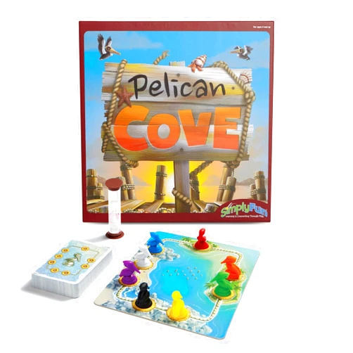 SimplyFun Pelican Cove - Engaging Strategy Game – Master Fast-Paced Nesting Challenges with This Educational Board Game for Ages 8+, 1-5 Players