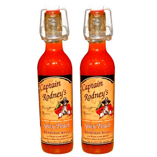 Sattie Captain Rodney's Private Reserve Peach BBQ Boucan Sauce (2-pack)