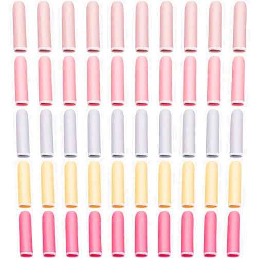 SATINIOR 100 Pieces Cotton Finger Cots, Finger Protector, Absorb Sweat Sleeves, Mixed Color Medium Breathable Fingertips Sleeves for Eczema, Bruises or Calluses, Wear Prevention