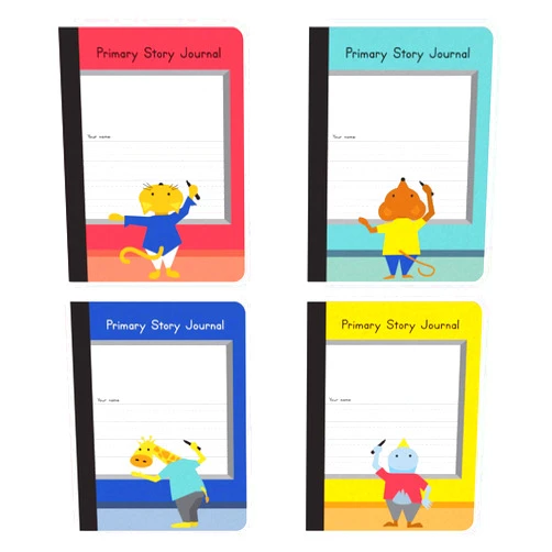 Oxford Primary Composition Notebooks, Kids Handwriting & Drawing Story Journal, Pre-K, Grades K-2, 100 Sheets/200 Pages, 9 3/4 x 7 1/2, (63784) (Pack of 4)