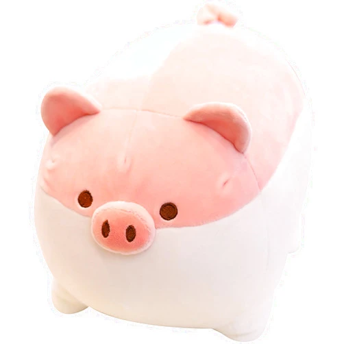 Levenkeness Soft Fat Pig Plush Hugging Pillow,Cute Piggy Stuffed Animal Doll Toy Gifts for Bedding, Kids Birthday, Valentine, Christmas (Pink, 19.7