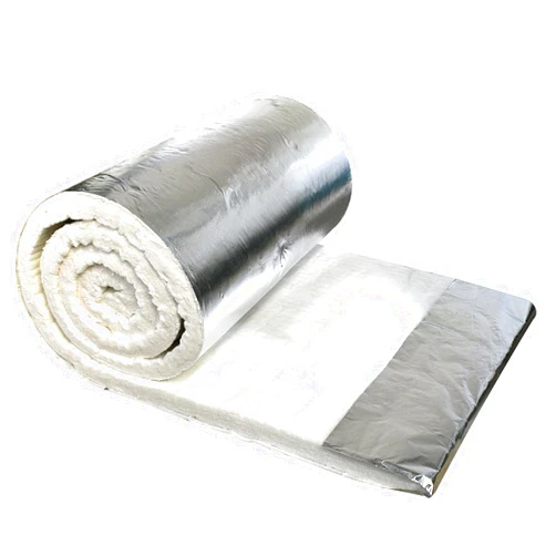 Touguqing Ceramic Fiber Blanket With Aluminum Foil Facing Fireproof High Temperature Insulation For Stoves Kilns Oven Temperature Resistance 12(Size:61cm*15m*1cm(24*590*0.39in),Color:Single-sided aluminum foil)