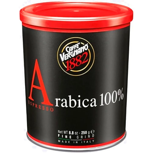 Caffe' Vergnano 1882 Caffe Vergnano 100% Arabica Espresso Roast, Arabica Fine Ground 8.8 Ounce (Pack of 6)