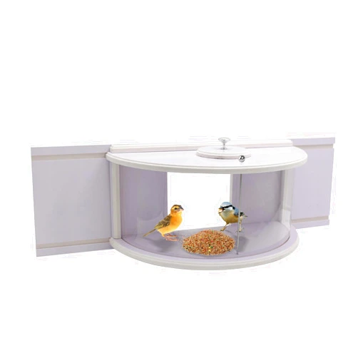 HIEDUYT Window Bird Feeders for Viewing Durable in Window Bird Feeder in Window Bird Feeder for Viewing with Clear Panel Large Wooden Window Bird Feeder for Inside House Attracting Wild Bird Feeder