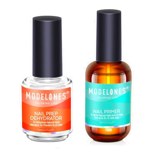 modelones Nail Dehydrator and Primer, Acid Free Natural Nail Prep Dehydrate & Bond Primer Kit, Acrylic Nail Supplies Primer Nail Tech Must Haves Set