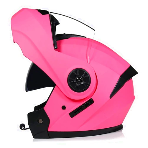 SDFGDFD Bluetooth Modular Helmet, Full face Motorcycle Anti-Collision Helmet has obtained DOT/ECE Certification, Full Face Motorbike Helmet Double-Layer Sun Visor Inner Shirt Detachable
