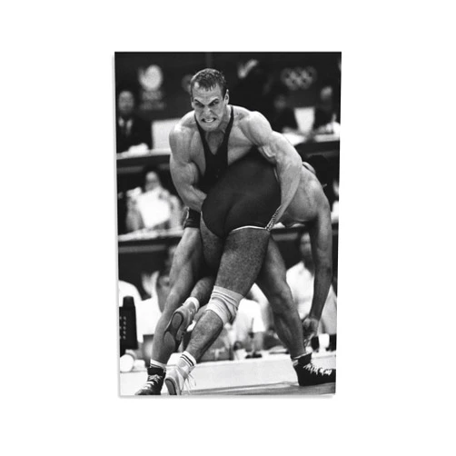 Generic Aimery Aleksandr Karelin Wrestling Poster - Black And White Photography, Canvas Art - Modern Family Bedroom Decor - 12x18inch (30x45cm)