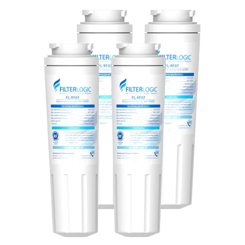 Filterlogic UKF8001 Replacement for EveryDrop Filter 4, Whirlpool EDR4RXD1, Maytag 4396395, UKF8001AXX-200, UKF8001AXX-750, 46-9006, Puriclean II, FMM-2, FL-RF07, Refrigerator Water Filter, Pack of 4