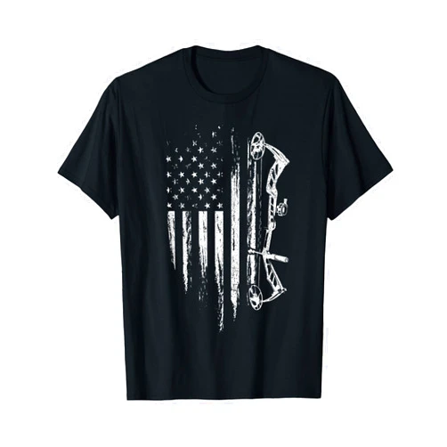 Whiskey Jackson American Flag Bowhunting Bow Archery Gift For Deer Hunter T-Shirt