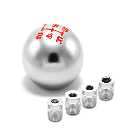 Amazing AUTO AmazingAuto Round Racing JDM Type-R Style 5 Speed Manual Gear Shift Knobs Fit Compatible with Mazda Tacoma STi Nismo 2004 Honda Accord Subaru Focus ST Miata Toyota Adapters Included