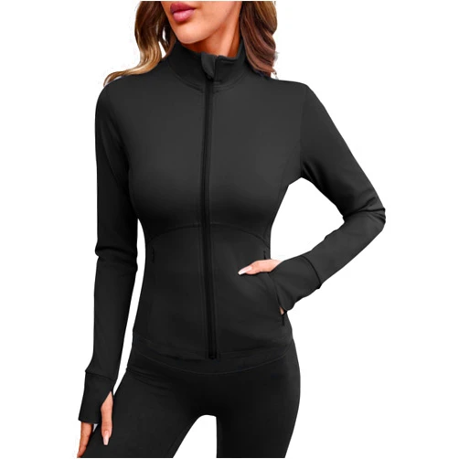 Avoogue Women Lightweight Active Jacket Full Zip Workout Running Yoga Athletic Outerwear with Pockets
