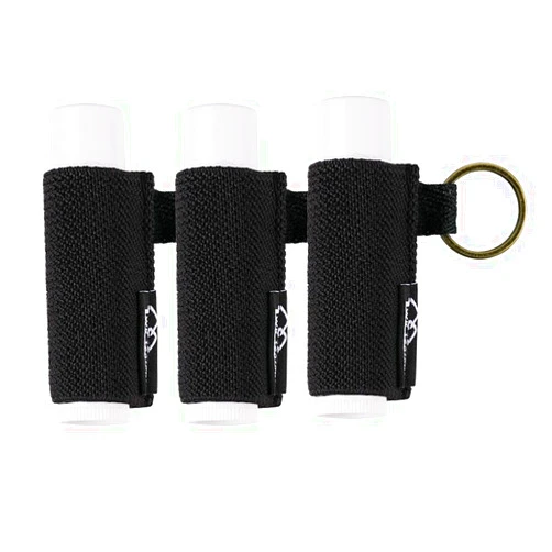 WK IEASON Lip Balm Holder Keychain with Clip, Tight-knit Elastic Chapstick Sleeve not Neoprene Sleeve (Blackx3)