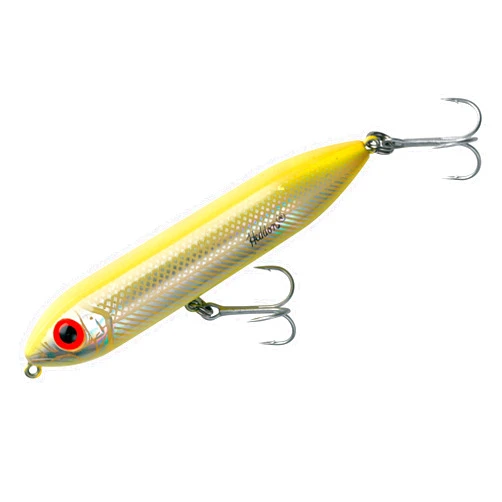 Heddon Super Spook Topwater Fishing Lure for Saltwater and Freshwater, Bone/Silver, Super Spook Jr (1/2 oz)