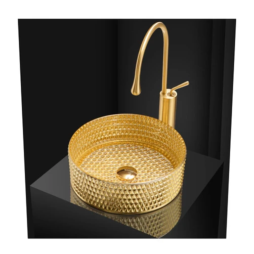 ASCDAP Bathroom Vessel Sink Yellow,14